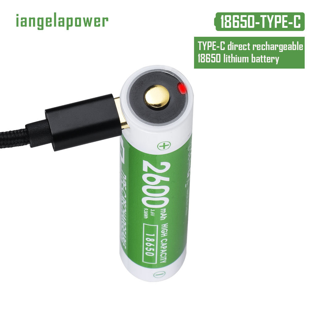 18650-TYPE-C Rechargeable battery 2600mAh with power bank function