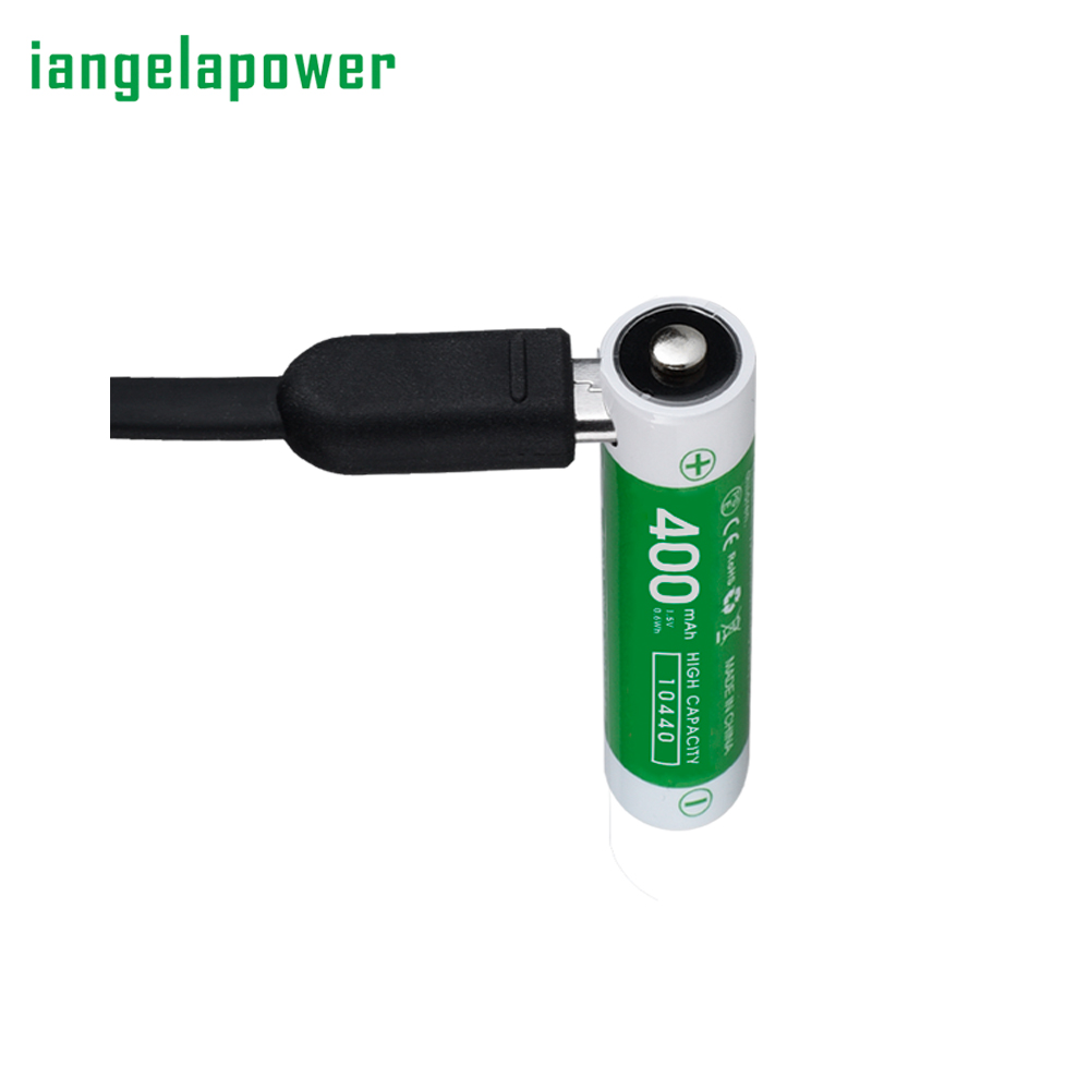 iangelapower 可充电电池AAA 10440-400mAh 1.5V USB接口
