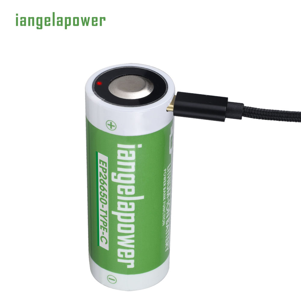 iangelapower 26650 可充电电锂电池带充电宝