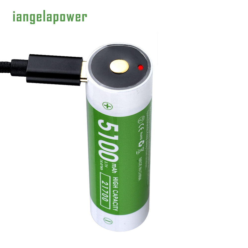 iangelapower 可充电锂电池 21700 5100mAh 3.7V 带充电宝